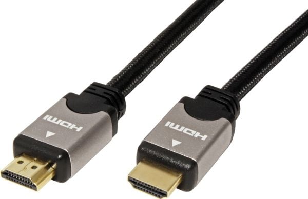 ROLINE 11.04.5856, 1,5 m, HDMI-tyyppi A (vakio), HDMI-tyyppi A (vakio), 3840 x 2160 pikseliä, 3D, Musta, Hopea
