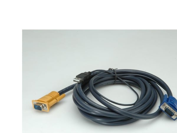 VALUE 11.99.5501, 3 m, Sort, Grå, SPHD-15, USB, HD-15, Hankjønn/hankjønn, 14,99,3223, 14,99,3222