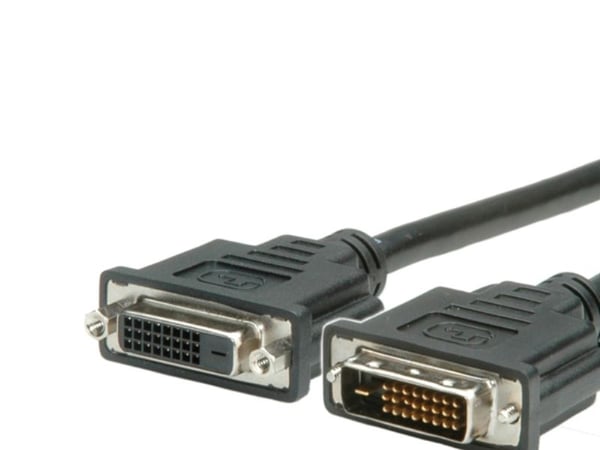 Arvo DVI Liitäntäkaapeli DVI-D 24+1-nastainen. Liitin, DVI-D 24+1-pin. Pistoke 1,00 m Musta 11.99.5562 Lukittava DVI-kaapeli
