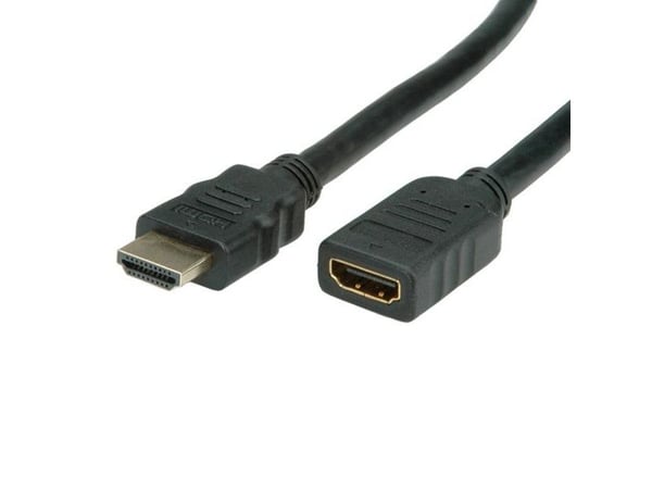 Arvo HDMI-liitäntäkaapeli HDMI-A uros, HDMI-A naaras 5,00 m Musta 11.99.5577 #####K UHD, Suojattu HDMI-kaapeli
