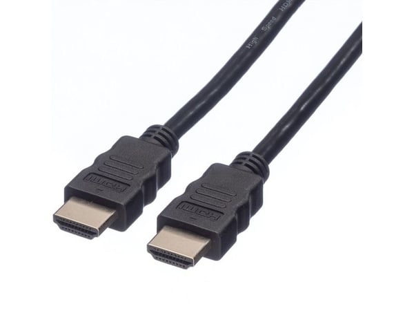 Value 11995901, 1 m, HDMI Type A (Standard), HDMI Type A (Standard), 7680 x 4320 piksler, 3D, Sort
