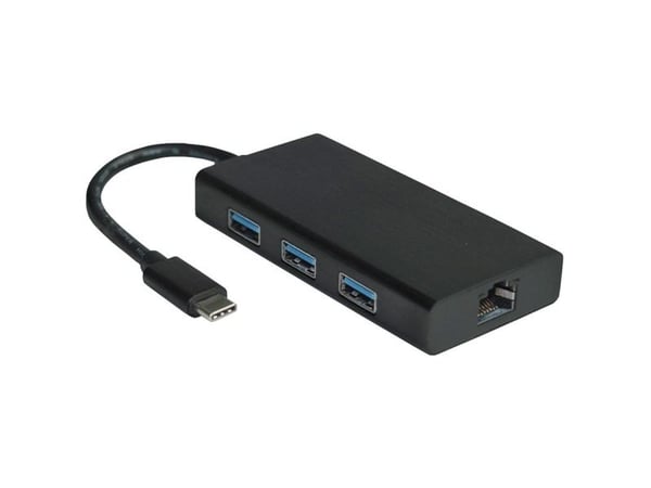 VALUE 12991109, USB 3.2 Gen 1 (3.1 Gen 1) Type-C, Svart, RJ-45, USB 2.0