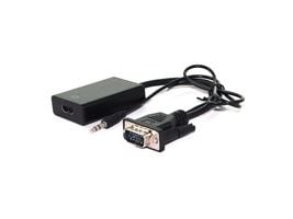 Value 12.99.3117, 0,15 m, HDMI Typ A (standard), VGA (D-Sub) + 3.5mm, Hankoppling, Honkoppling, Svart