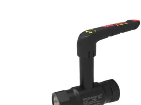 Ballomax stålkugleventil DN15 - BBM2031 Sort Full Flow Muffe1/2''xMuffe1/2'' PN25 Høj spind