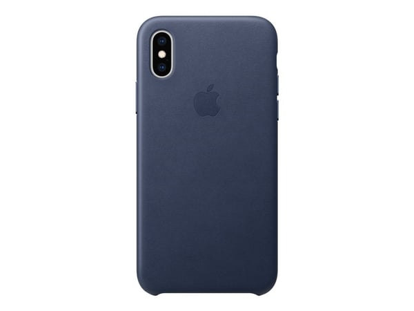 Apple - Bakdeksel til mobiltelefon - skinn - midnattsblå - for iPhone XS Max