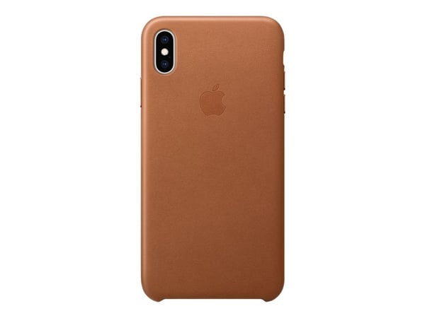 Apple - Baksidedeksel for mobiltelefon - lær - salbrun - for iPhone XS Max