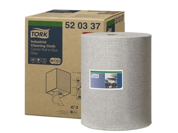 Staples TORK Industriell, flerbruksklut i en liten rull 520, grå (32cm x 148m)