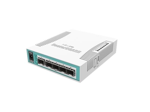 MikroTik RouterBOARD Cloud Router Switch CRS106-1C-5S - Switch - smart - 5 x Gigabit SFP + 1 x kombinations-Gigabit SFP - skrivbordsmodell - PoE