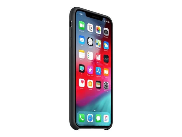Apple - Baksidedeksel for mobiltelefon - silikon - svart - for iPhone XS Max