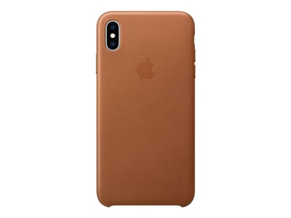 Apple - Baksidedeksel for mobiltelefon - lær - salbrun - for iPhone XS Max