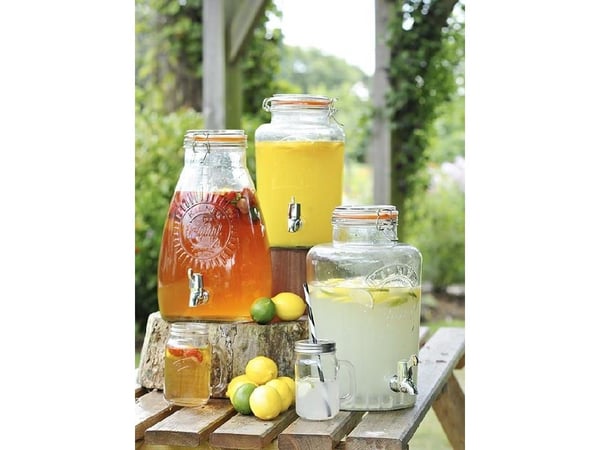 Drikkedispenser Kilner 8 ltr. glas m/tappehane