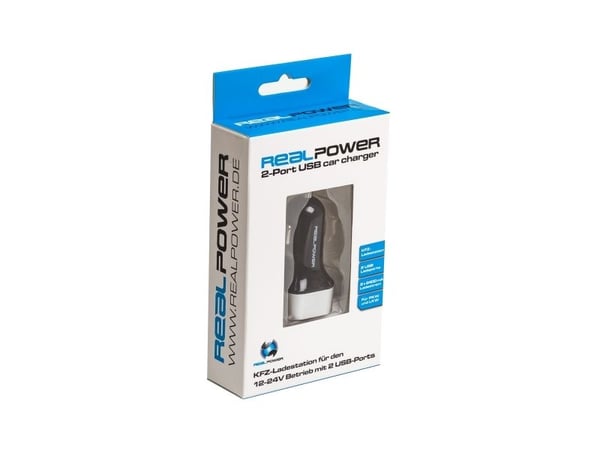 RealPower 176635, Auto, AC, 5 V, Musta, Hopea