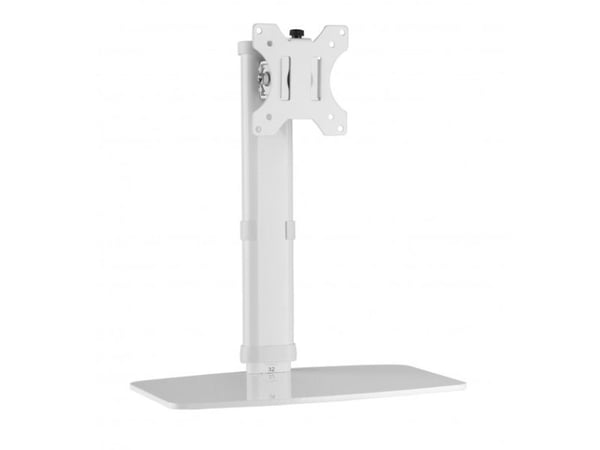 Techly DESK 100 - Stativ - fristående - för bildskärm - vit - skärmstorlek: 43,2-68,6 cm (17 in-27 in)