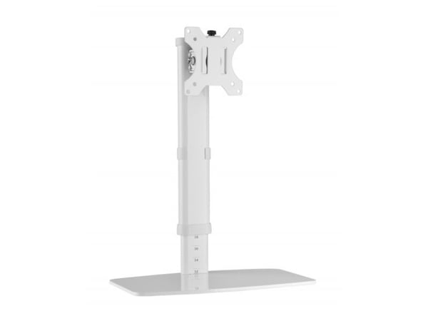 Techly DESK 100 - Stativ - fristående - för bildskärm - vit - skärmstorlek: 43,2-68,6 cm (17 in-27 in)