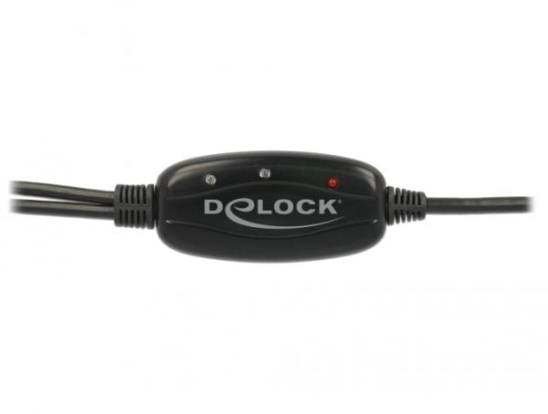 Delock Adapter USB 2.0 Type-A > 2 x Serial DB9 RS-232 - USB / seriell-kabel - USB (hann) til DB-9 (hann) - 1.5 m - tommelskruer - svart, gul, grønn