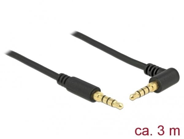 DeLOCK 85616, 3.5mm, Uros, 3.5mm, Uros, 3 m, Musta