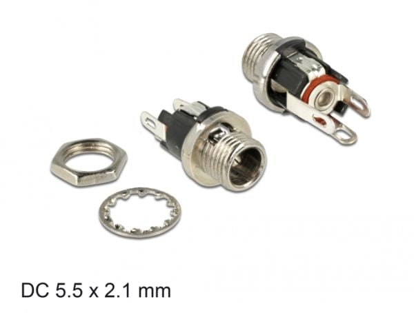 Delock - Strømkontakt - DC-jakk 2,1/5,5/9,5 mm (hunn)