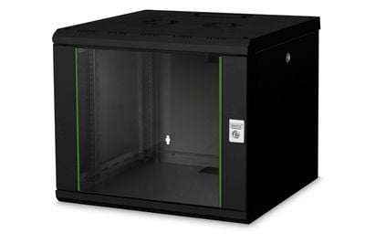 DIGITUS Professional Unique DN-19 09U-6/6-SW - Rack skap - veggmonterbar - svart, RAL 9005 - 9U - 19"