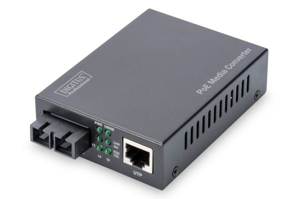 DIGITUS Professional DN-82150 - Medieomformer - 1GbE - 10Base-T, 1000Base-SX, 100Base-TX, 1000Base-T - RJ-45 / SC flermodus - opp til 500 m - 850 nm