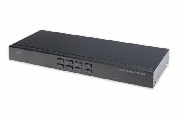 DIGITUS Professional DS-23200-2 - KVM-svitsj - 8 x KVM port(s) - 1 lokalbruker - rackmonterbar