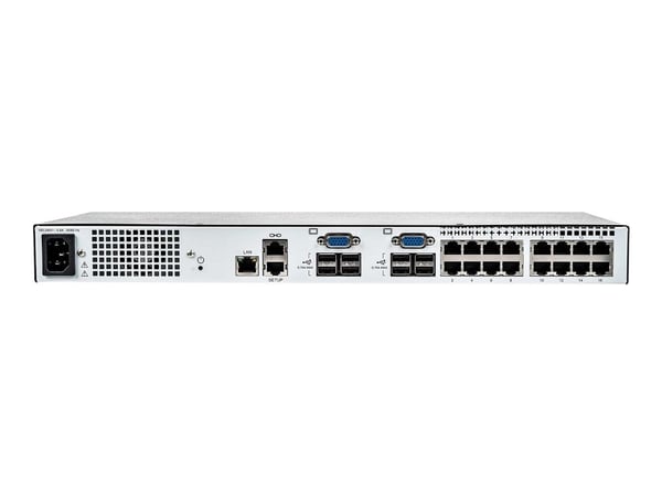 Avocent AutoView AV3216 - Omkopplare för tangentbord/video/mus - 16 x KVM port(s) - 2 lokala användare - 1 IP-användare - främre till bakre luftflö...