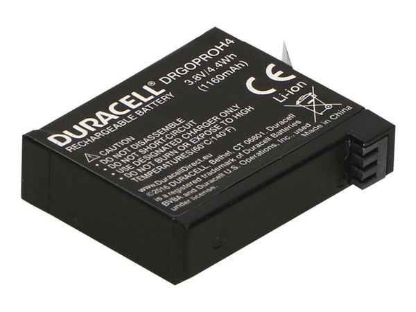 Duracell DRGOPROH4 - Batteri/Akku - Svart - Lithium-Ion (Li-Ion) (drgoproh4)