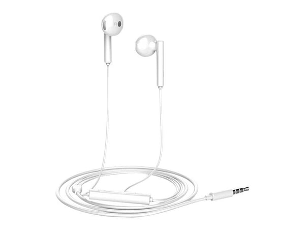 Huawei AM115 - Ørepropper med mikrofon - kablet - 3,5 mm jakk - hvit