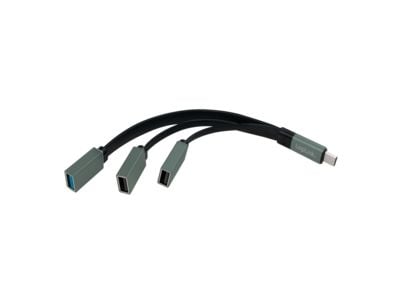 LogiLink UA0315, USB 3.2 Gen 1 (3.1 Gen 1) Type-C, USB 2.0, USB 3.2 Gen 1 (3.1 Gen 1) Type-A, 5000 Mbit/s, Musta, Harmaa, USB, 1 kpl