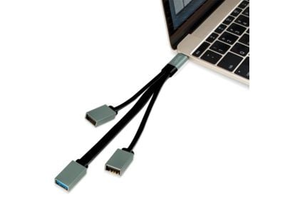 LogiLink UA0315, USB 3.2 Gen 1 (3.1 Gen 1) Type-C, USB 2.0, USB 3.2 Gen 1 (3.1 Gen 1) Type-A, 5000 Mbit/s, Musta, Harmaa, USB, 1 kpl