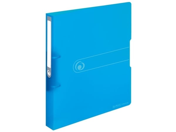 Herlitz ringperm A4 PP 25mm blå transp. 2 ringer