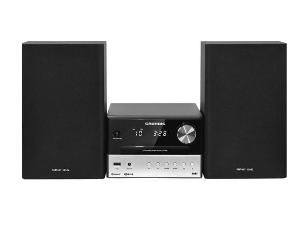 Grundig CMS 3000 BT DAB+ - Mikrosystem - 2 x 15 watt - sølv/svart