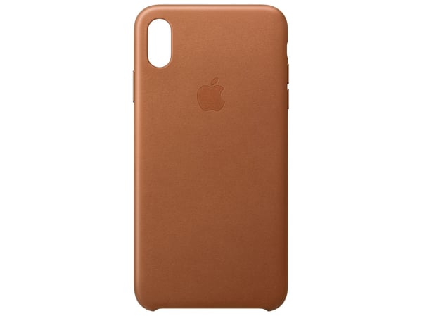 Apple - Baksidedeksel for mobiltelefon - lær - salbrun - for iPhone XS Max