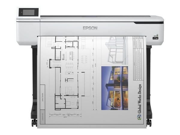 EPSON SureColor SC-T5100 36 tuuman suurkuvatulostin värillinen mustesuihkutulostin Rulla 91,4cm 2400x1200dpi Gigabit LAN Wi-Fi USB 3.0 Leikkuri