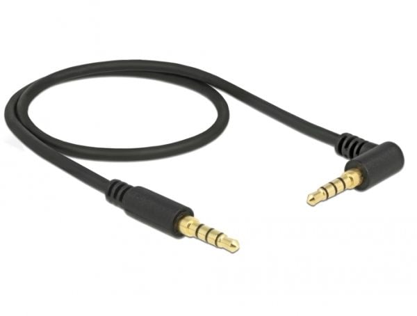 DeLOCK 85607, 3.5mm, Uros, 3.5mm, Uros, 0,5 m, Musta
