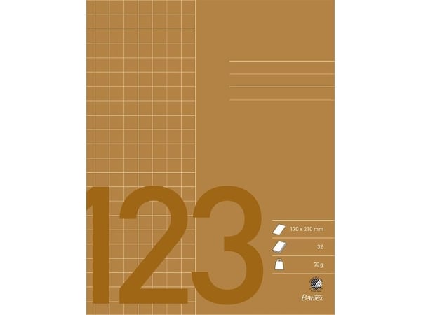 Regnehæfte Bantex 17x21 cm kvadreret 10x10 mm brun - (20 stk.)