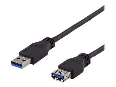 DELTACO USB3-242 - USB-jatkojohto - USB Type A (naaras) - USB Type A (uros) - USB 3.1 Gen 1 - 2 m - musta