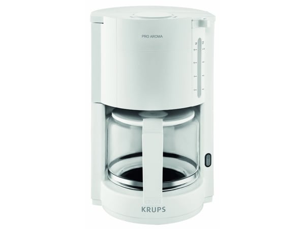 Krups F30901, Droppande kaffebryggare, 1050 W, Vit