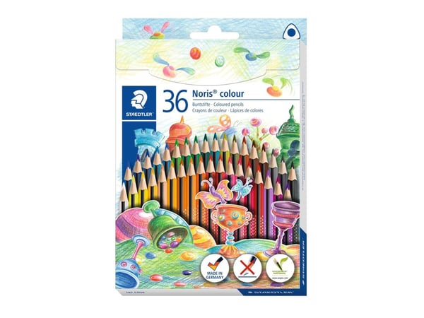 STAEDTLER Noris - Fargeblyant - assorterte farger (en pakke 36)