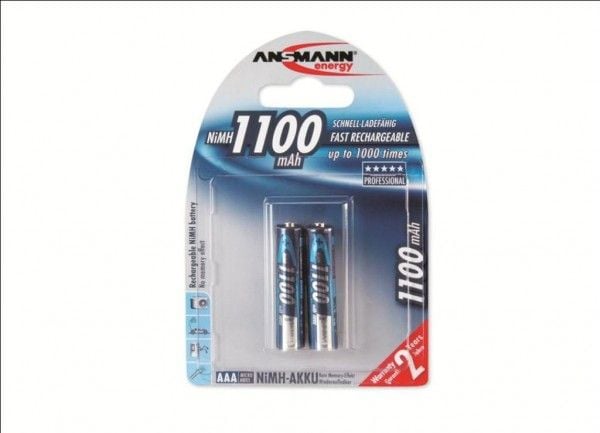 ANSMANN Micro - Akku 2 x AAA - NiMH - (ladattava) - 1100 mAh