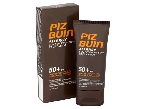 Piz Buin Allergy, Aurinkorasva, Kasvot, Tuubi, Kosteuttava, 50 ml, Aikuiset