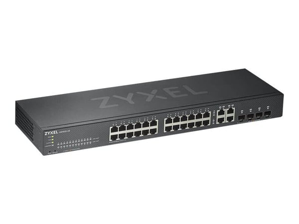 Zyxel GS1920-24v2 - Kytkin - älykäs - 24 x 10/100/1000 + 4 x combo Gigabit SFP - telineasennettava
