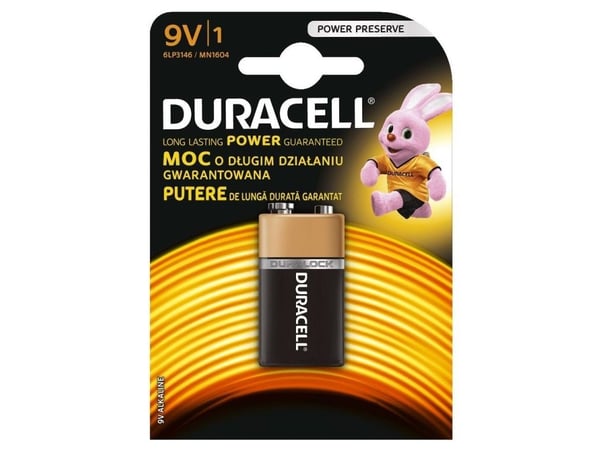 Duracell 6LR61, Engangsbatteri, 9V, Alkalinsk, 9 V, 1 stykker, Prismatisk