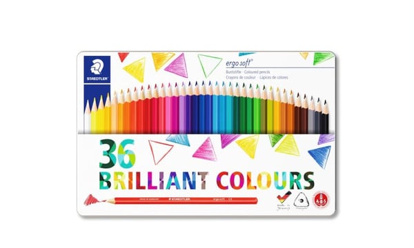 Staedtler ergosoft 157, Pehmeä, Monivärinen, 36 kpl
