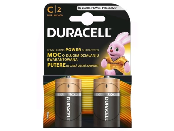 Duracell MN 1400 - Batteri 2 x C - Alkalisk