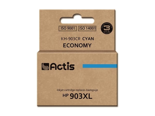 Actis KH-903CR, Høyt (XL) utbytte, Cyan, Fargestoffbasert blekk, 12 ml, 1 stykker, Enkeltpakke
