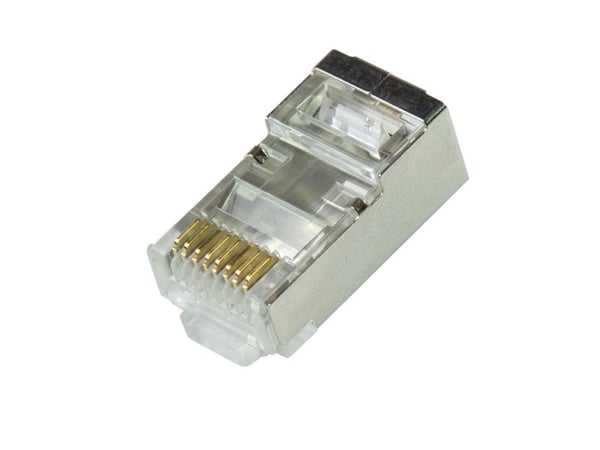 LogiLink MP0070, RJ-45, Sølv, Cat6a, S/UTP (STP), Gull, 6,5 mm