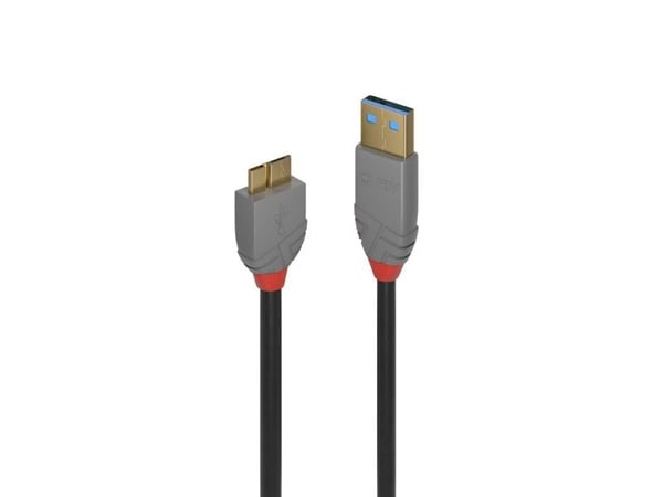 Lindy 36768, 3 m, USB A, Micro-USB B, USB 3.2 Gen 1 (3.1 Gen 1), 5 Gbit/s, Svart