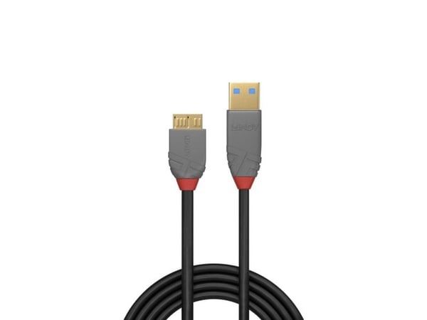 Lindy 36768, 3 m, USB A, Micro-USB B, USB 3.2 Gen 1 (3.1 Gen 1), 5 Gbit/s, Svart