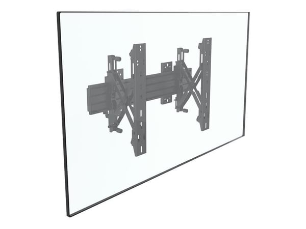 Multibrackets M Wallmount Pro MBW1U Micro-Adjustable - Fäste - för LCD-display - aluminium, stål - svart - skärmstorlek: 40"-65" - väggmonterbar