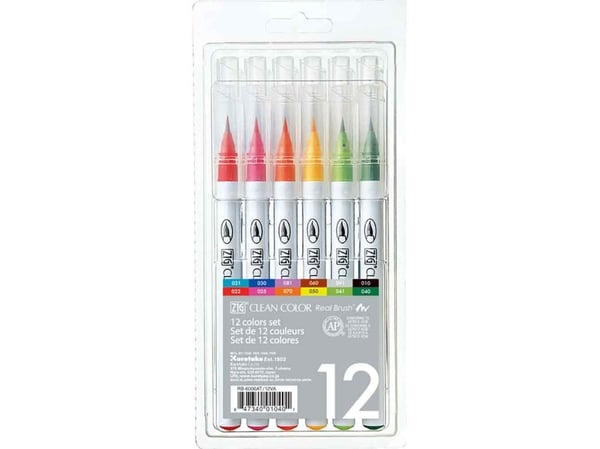 Zig Clean Color penselpennsett m. 12